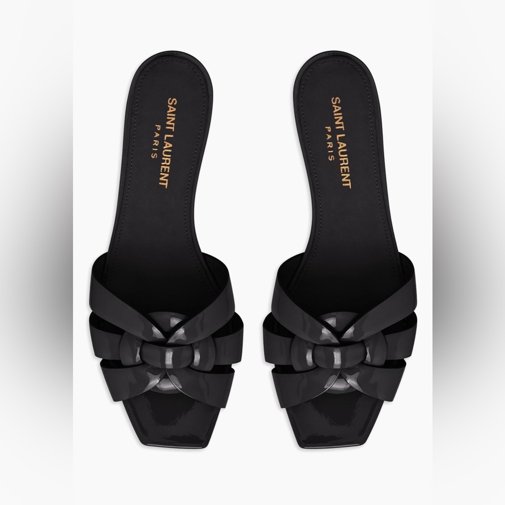 YSL Saint Laurent Tribute Mules in Patent Leather summer sandals 39